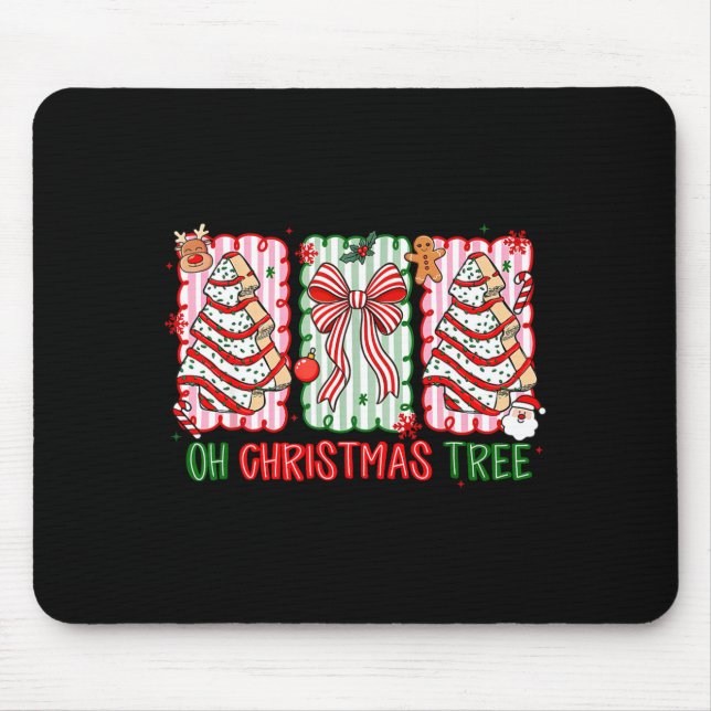 Alfombrilla De Ratón Christmas Tree Cake Funny Quote Oh Christmas Tree  (Frente)