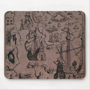 Alfombrilla De Ratón Christopher Colombus que descubre las islas