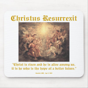 Alfombrilla De Ratón Christus Resurrexit - texto de la esperanza/del