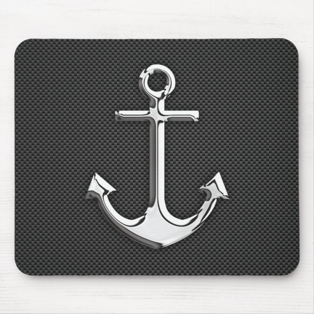 Alfombrilla De Ratón Chrome Like Anchor on Carbon Fiber (Frente)