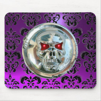 Alfombrilla De Ratón CHROME SKULL, Damask, Ametisto Púrpura