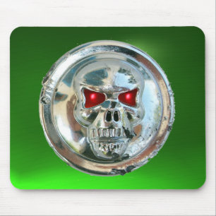 Alfombrilla De Ratón CHROME SKULL , Esmeralda Verde