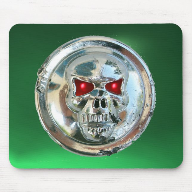 Alfombrilla De Ratón CHROME SKULL , Jade Verde (Frente)