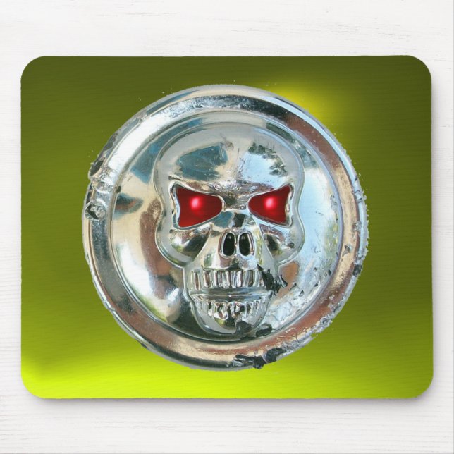 Alfombrilla De Ratón CHROME SKULL , Topacio Amarillo (Frente)