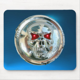 Alfombrilla De Ratón CHROME SKULL , zafiro azul