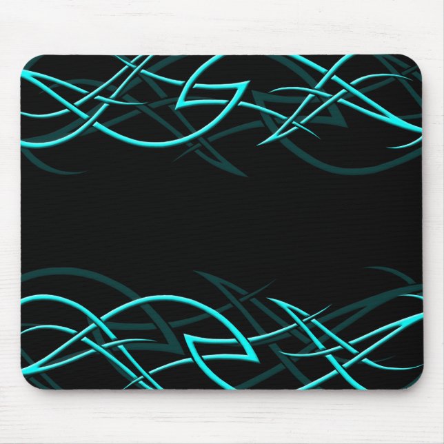 Alfombrilla De Ratón Ciánico en la "elegancia negra" Mousepad (Frente)