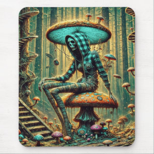 Alfombrilla De Ratón ciberpunk mushroom skelly mousepad