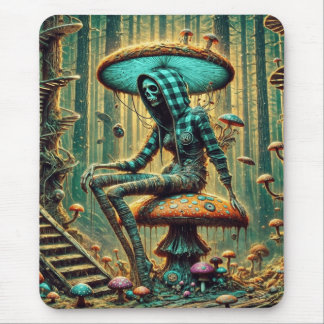 Alfombrilla De Ratón ciberpunk mushroom skelly mousepad