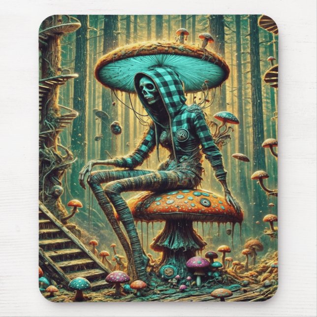 Alfombrilla De Ratón ciberpunk mushroom skelly mousepad (Frente)