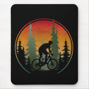 Alfombrilla De Ratón Ciclismo al atardecer Paisaje natural