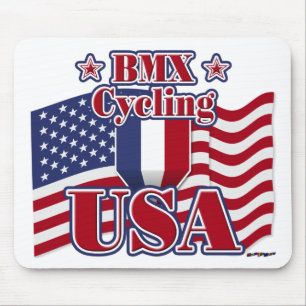 Alfombrilla De Ratón Ciclismo BMX USA