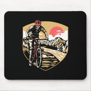 Alfombrilla De Ratón Ciclismo de Montaña Esqueleto Cráneo Mtb Vintage A