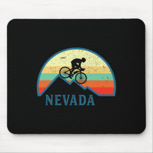 Alfombrilla De Ratón Ciclista Nevada Ciclismo De Montaña Retro Mtb Mout