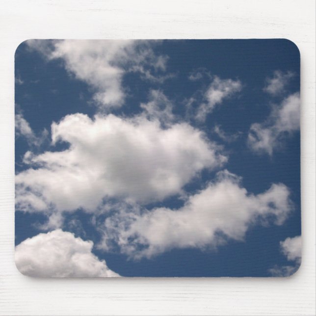 Alfombrilla De Ratón Cielo azul con las nubes Mousepad (Frente)