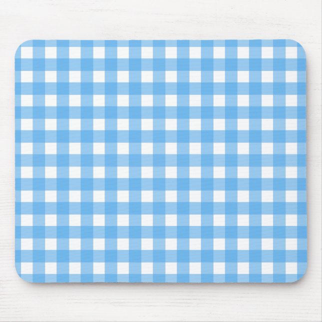 Alfombrilla De Ratón Cielo azul gingham (Frente)