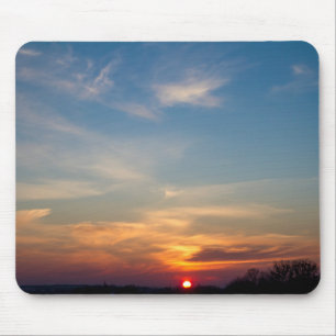 Alfombrilla De Ratón Cielo de atardecer de invierno
