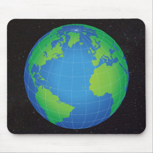 Alfombrilla De Ratón Cielo estelar del Mapa del Mundo