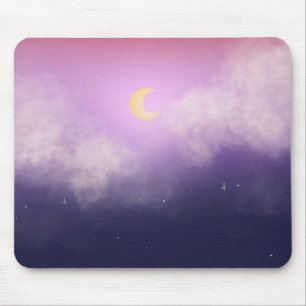 Alfombrilla De Ratón Cielo nocturno púrpura