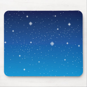 Alfombrilla De Ratón Cielo Starry azul profundo