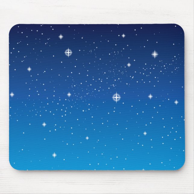 Alfombrilla De Ratón Cielo Starry azul profundo (Frente)