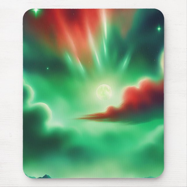 Alfombrilla De Ratón cielo verde (Frente)