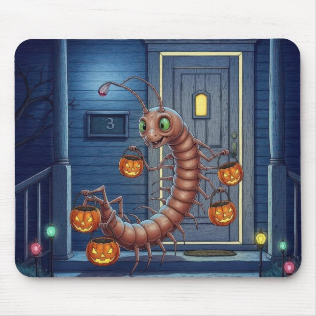 Alfombrilla De Ratón Ciempiés de Halloween (Frente)