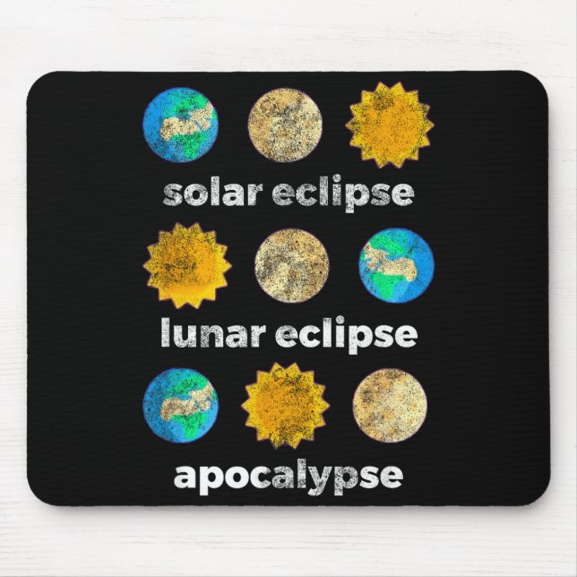 Alfombrilla De Ratón Ciencia astronomía eclipse solar eclipse lunar Ast (Frente)