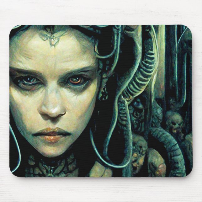 Alfombrilla De Ratón Ciencia Chica de tecnología alienígena ficción (Frente)