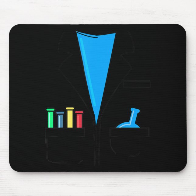 Alfombrilla De Ratón Científico loco disfraz Nerd Química ciencia diver (Frente)
