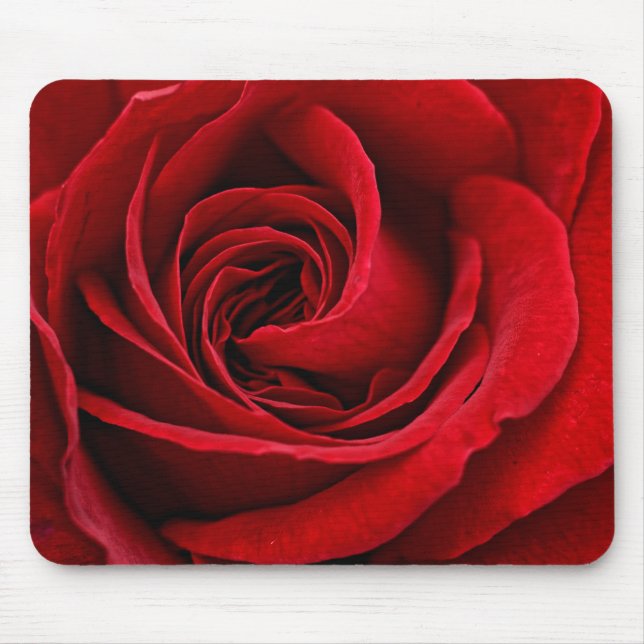 Alfombrilla De Ratón Cierre brillante del rosa rojo para arriba (Frente)