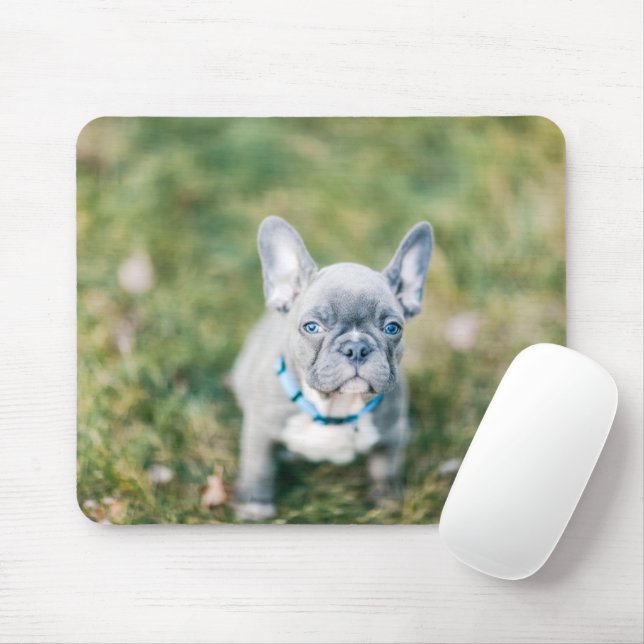 Alfombrilla De Ratón Cierre de un Bulldog francés (Con ratón)