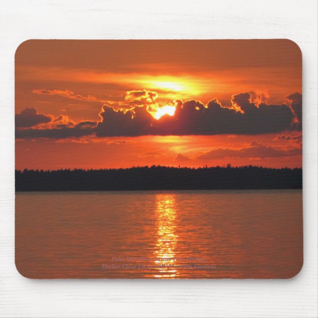 Alfombrilla De Ratón Cierre más oscuro anaranjado del rosa bermellón de (Frente)