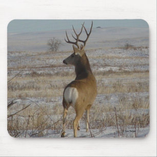 Alfombrilla De Ratón Ciervo Mula Macho D20 en Nieve