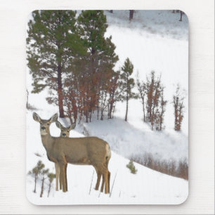 Alfombrilla De Ratón Ciervos en la montaña Mousepad
