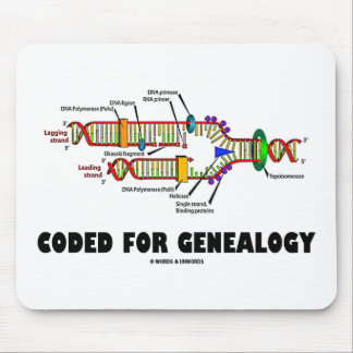 Alfombrilla De Ratón Cifrado para la genealogía (réplica de la DNA)