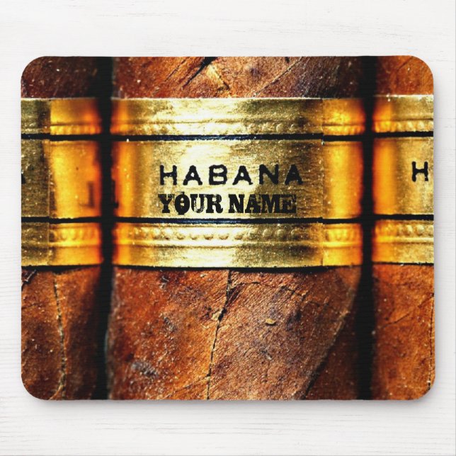 Alfombrilla De Ratón Cigarros cubanos personalizados Habana Mousepad (Frente)