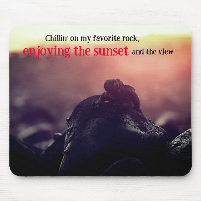 Alfombrilla De Ratón Cigüana marina tomando el sol (Frente)