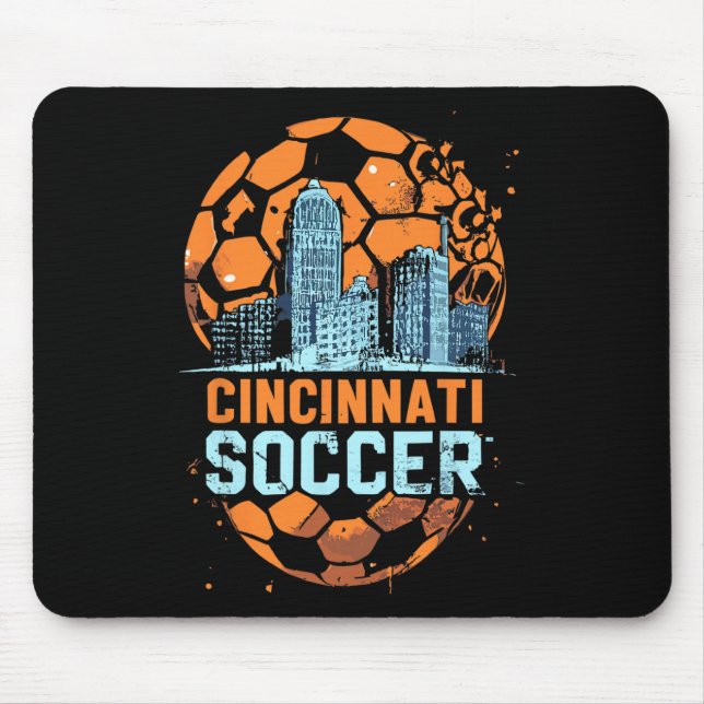 Alfombrilla De Ratón Cincinnati Soccer City Skyline Cool Cincy 513  (Frente)