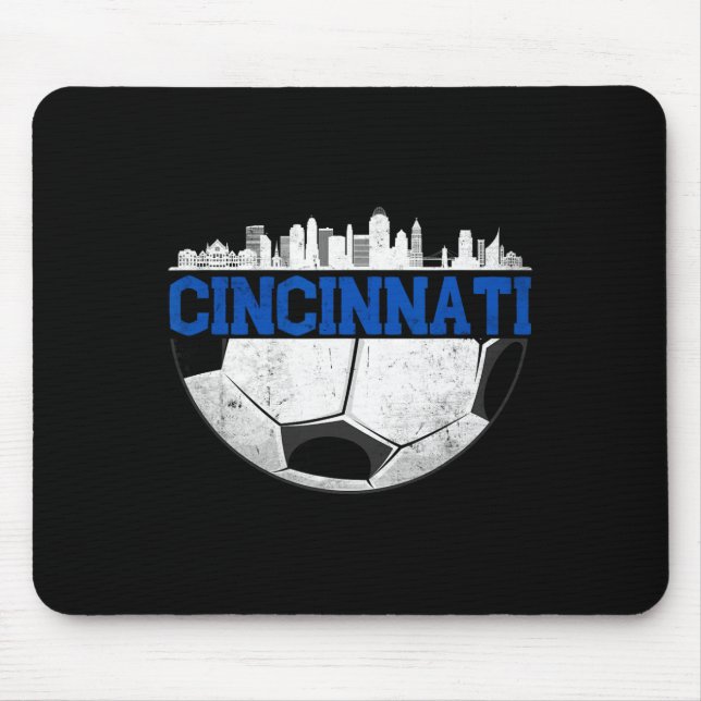Alfombrilla De Ratón Cincinnati Soccer Distressed Cincy nati  (Frente)
