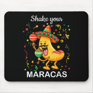 Alfombrilla De Ratón Cinco De Mayo Agitan Tus Maracas Nachos Mexicanos 