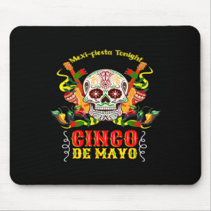 Alfombrilla De Ratón Cinco de mayo divertido azúcar calavera fiesta de