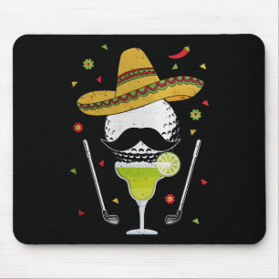 Alfombrilla De Ratón Cinco De Mayo Golfista Con Sombrero Y Margarita
