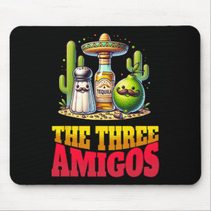Alfombrilla De Ratón Cinco De Mayo Los Tres Amigos Divertido Sal Limón