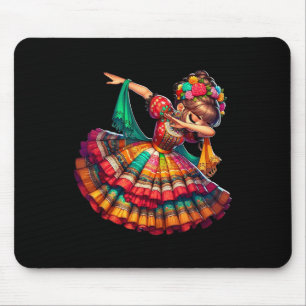 Alfombrilla De Ratón Cinco De Mayo Mujer Mexicana Divertida Dabbing Cin