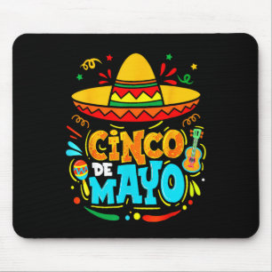 Alfombrilla De Ratón Cinco De Mayo Sombrero Mexicano Fiesta Chili Peppe
