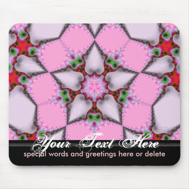 Alfombrilla De Ratón Cinco estrella Rosea Mousepad (Frente)