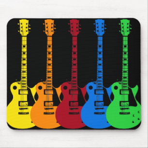 Alfombrilla De Ratón Cinco guitarras eléctricas