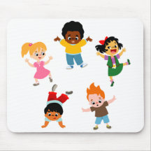 Cinco niños Personalizado Mousepad