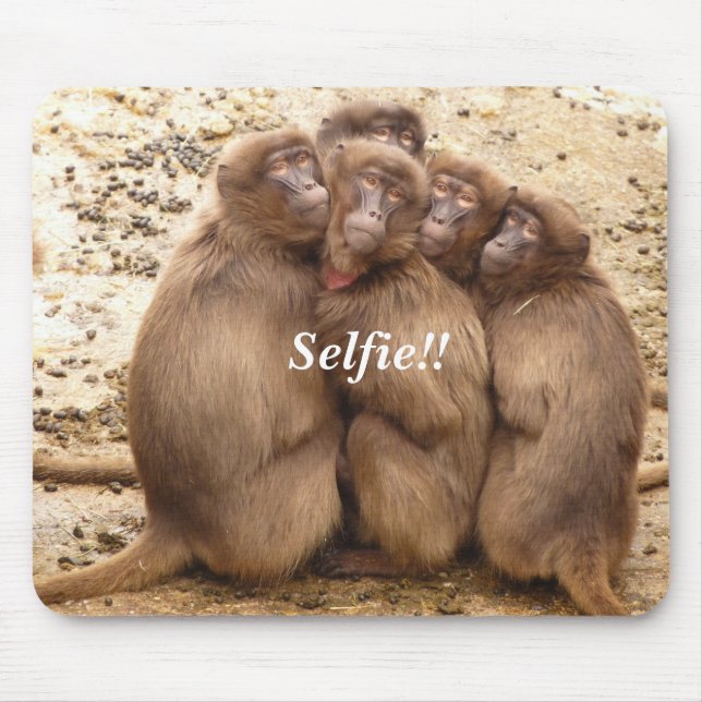 Alfombrilla De Ratón Cinco pequeños monos Mousepad (Frente)