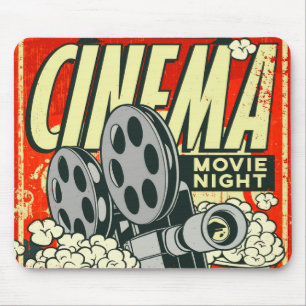 Alfombrilla De Ratón CINEMA: Mousepad de Retro Noche de Película
